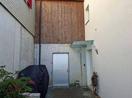 Glas-Vordach / Haustürüberdachung Edelstahl
