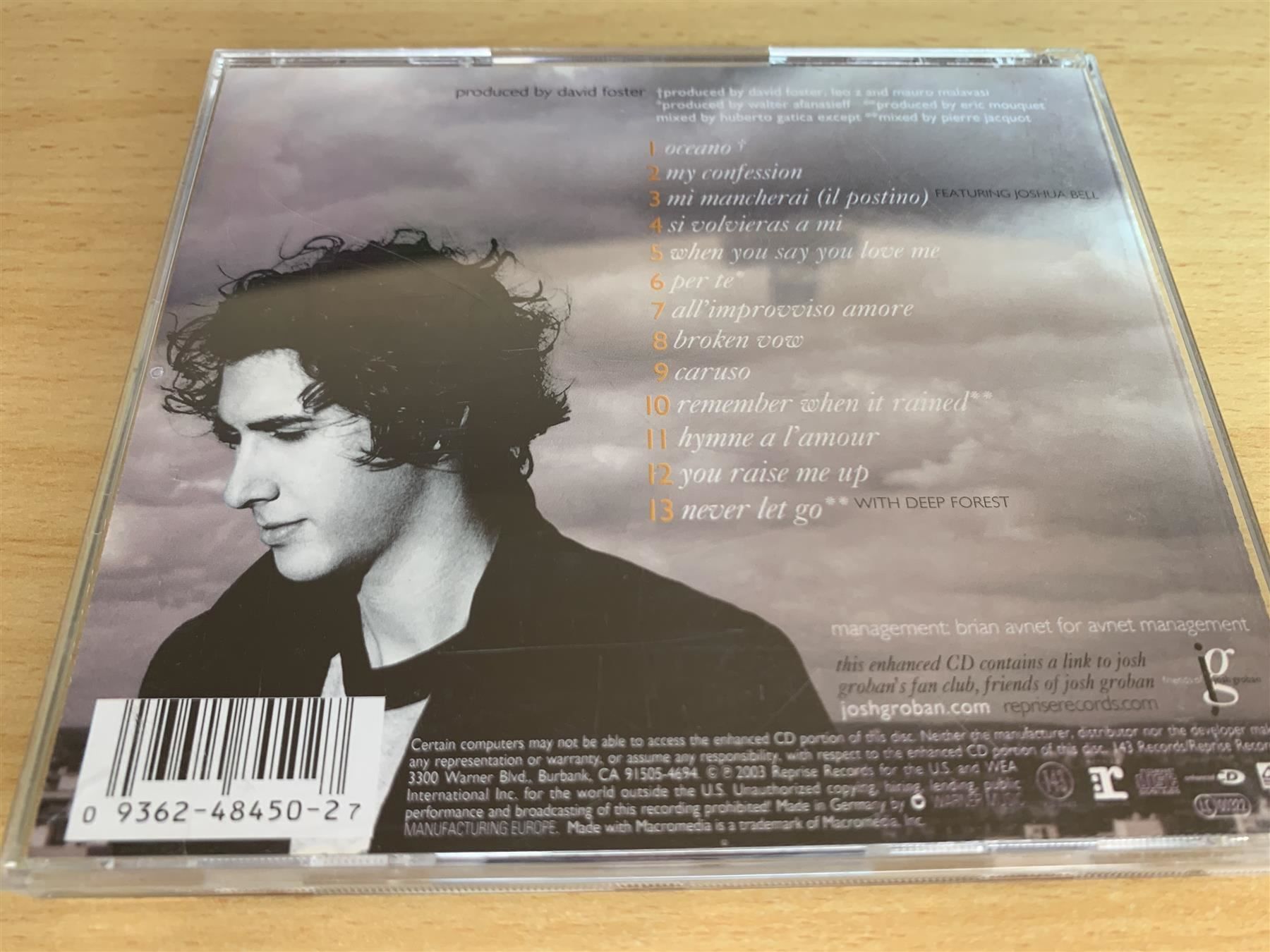 CD: Josh Groban – Closer – Usato da Rikon im Tösstal venduto da Alpenmutz 1