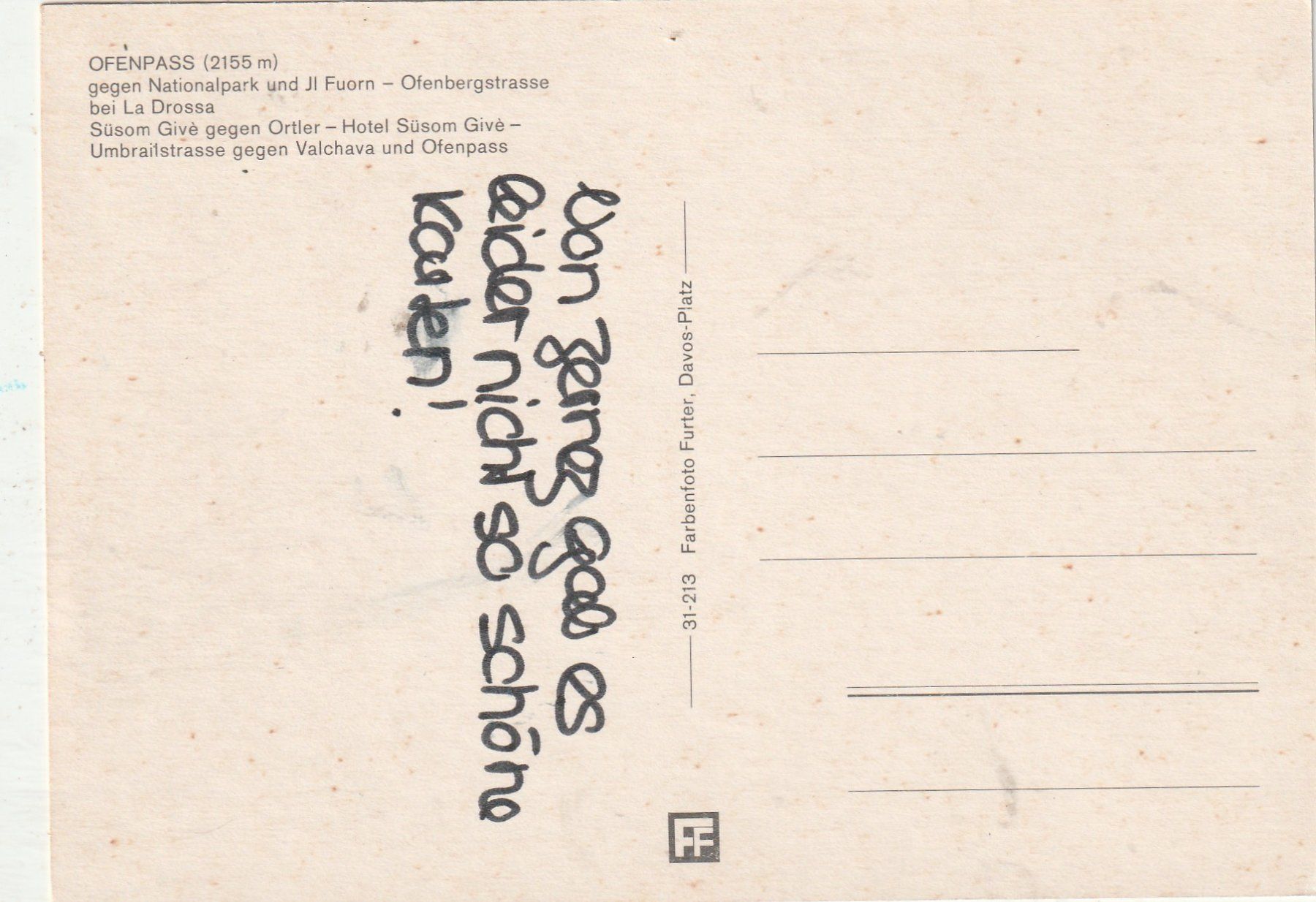 Cartoline postali: Ofenpass  MBK – Usato da Lumbrein venduto da made02 1