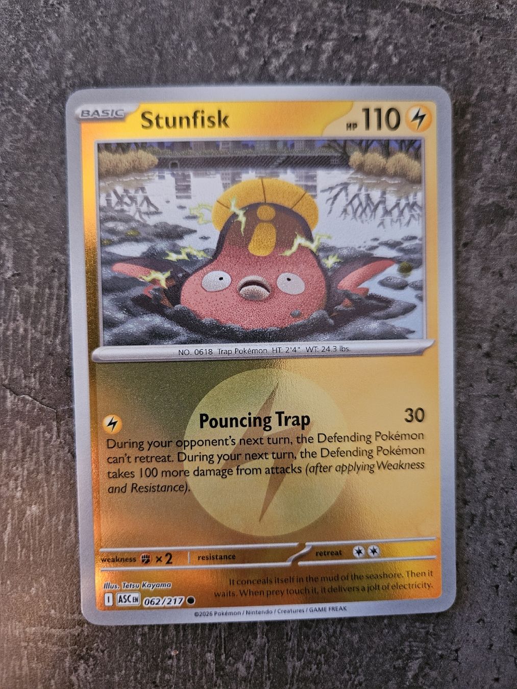 Pokémon Carte collezionabili: Stunfisk ASC EN 062/217 – Nuovo (secondo la descrizione) da Aarau venduto da san_pb85