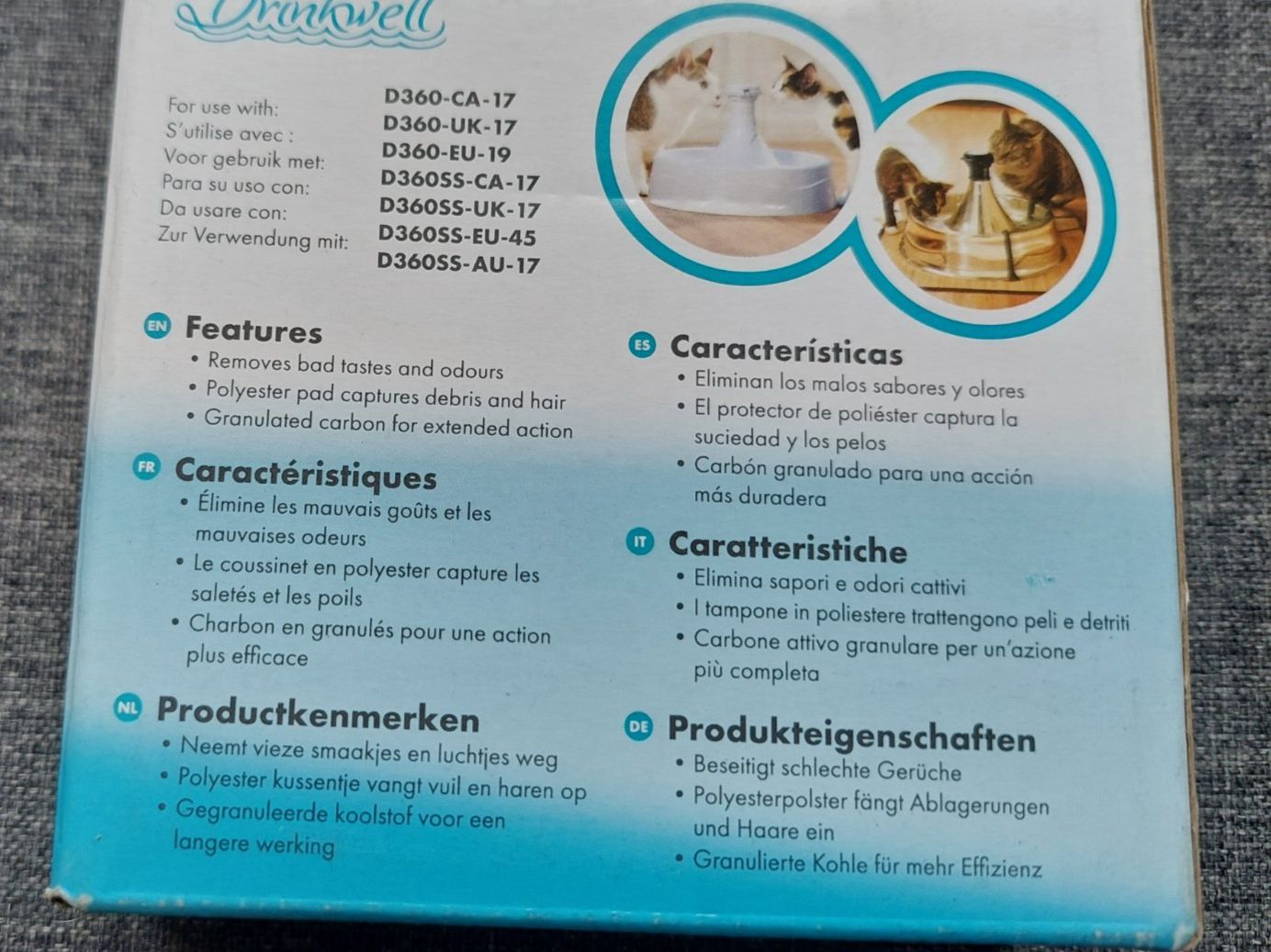 Sanitari: Drinkwell Ersatz-Aktivkohlefilter Dreierpack – Nuovo e nell'imballaggio originale da Beckenried venduto da Havacola 3