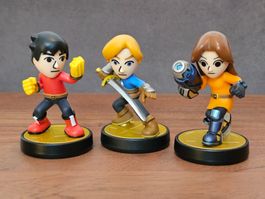 Super Smash Bros. - Mii Brawler, Gunner & Fighter Amiibos