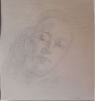 beau dessin portrait de femme s. Meyer A