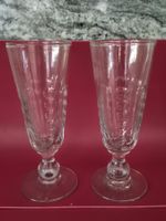 Kelchgläser 2er Set Glas, Facettenschliff, ca. 100 Jahre alt