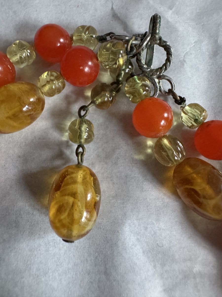 Catenine: Collier vintage double rang en verre – Usato da Morges venduto da sandy069 5