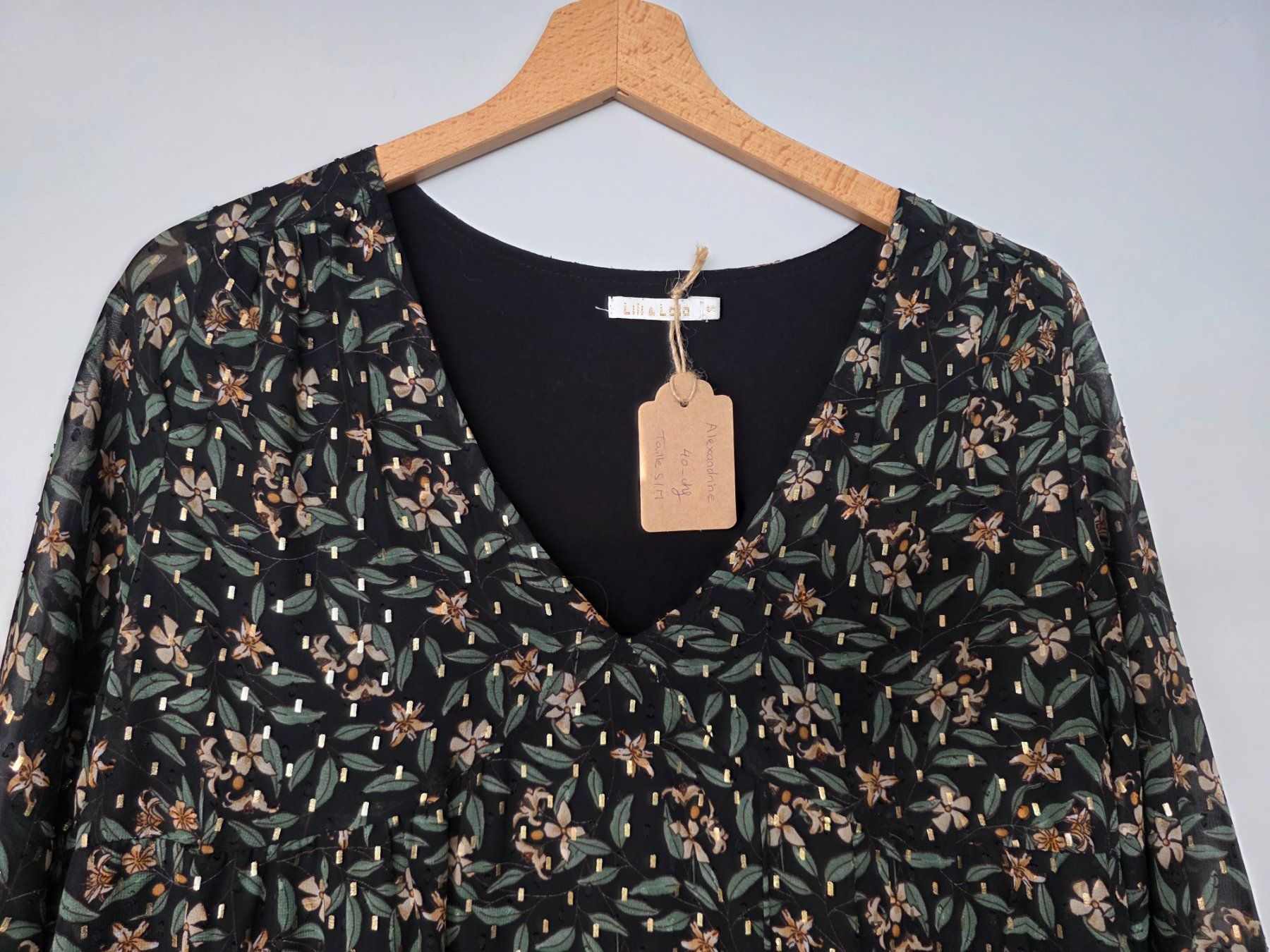 Kleider: Robe fleurie marque italienne Taille S/M – Neu (gemäss Beschreibung) aus Courgevaux von AT12 1