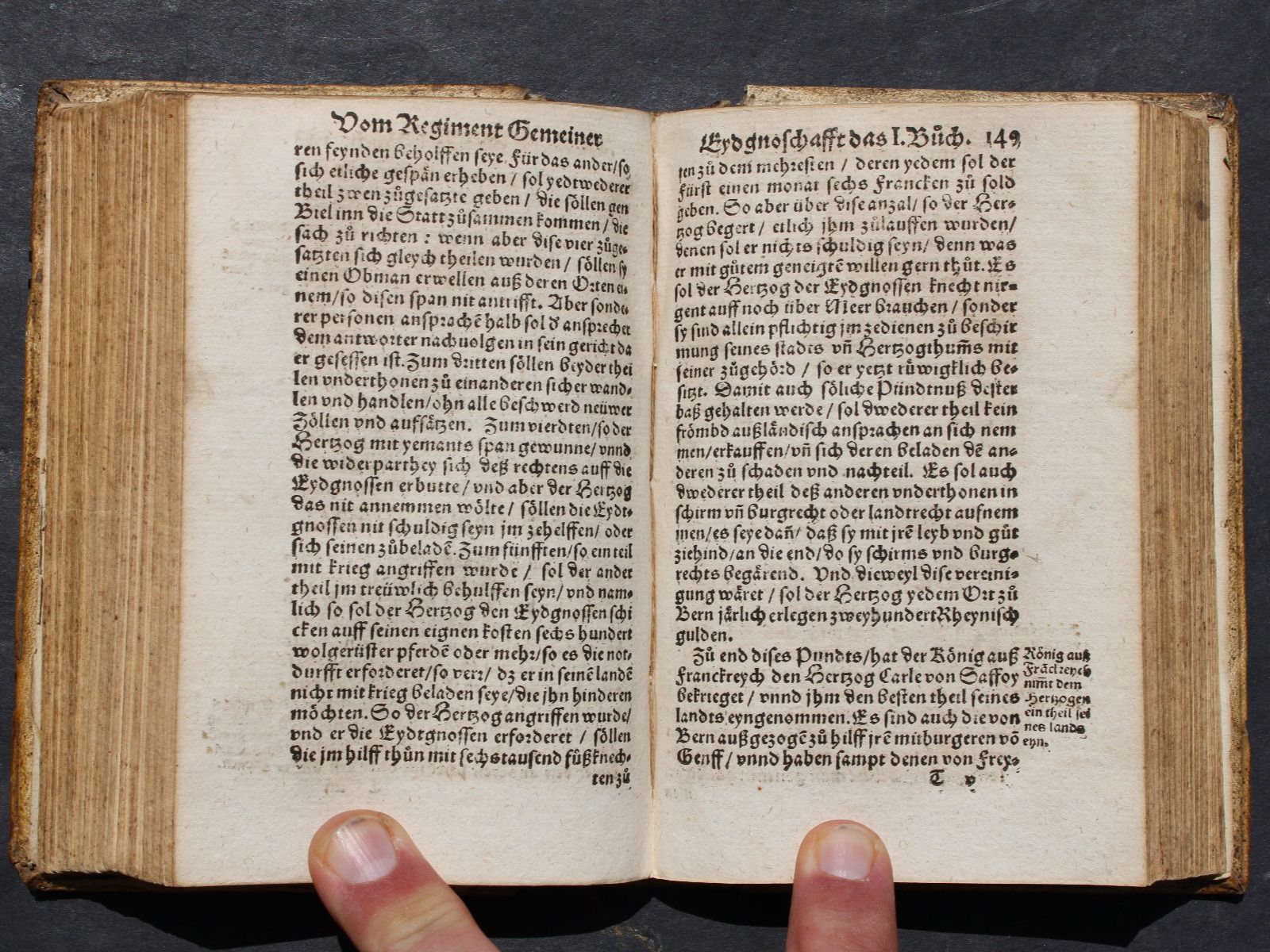 Libri: REGIMENT GEMEINER LOBLICHER EIDGNOSCHAFFT,FROSCHAUER,1576 – Usato da Guensberg venduto da Herzaktion 4