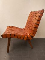 Jens Risom Lounge Chair / Vostra, Originalleder, 1950er Jahr