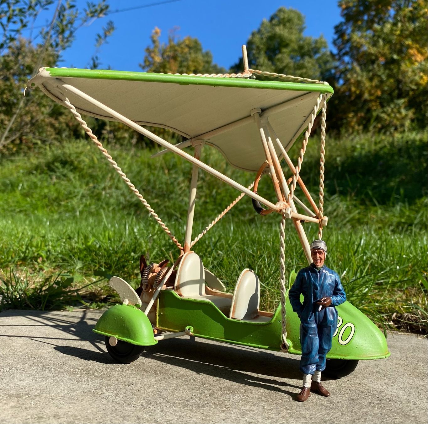 Kit di modellismo & Modellini statici: Motorisierter Hängegleiter aus Blech – Nuovo (secondo la descrizione) da Langendorf venduto da Blechfahrzeuge 4