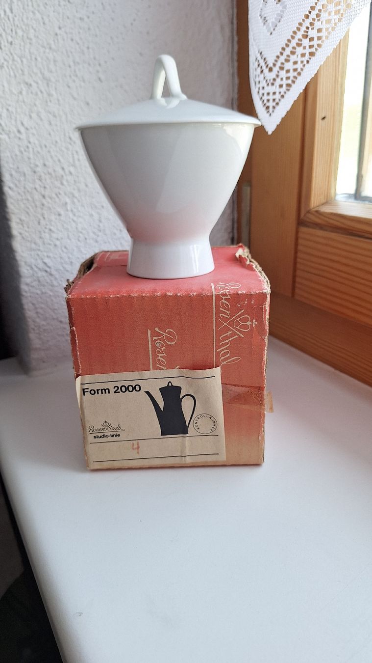 Rosenthal Zuccheriere: Rosenthal Studio-Linie Form 2000, Zuckerdose – Nuovo e nell'imballaggio originale da Schwarzenbach SG venduto da ct-porzellan
