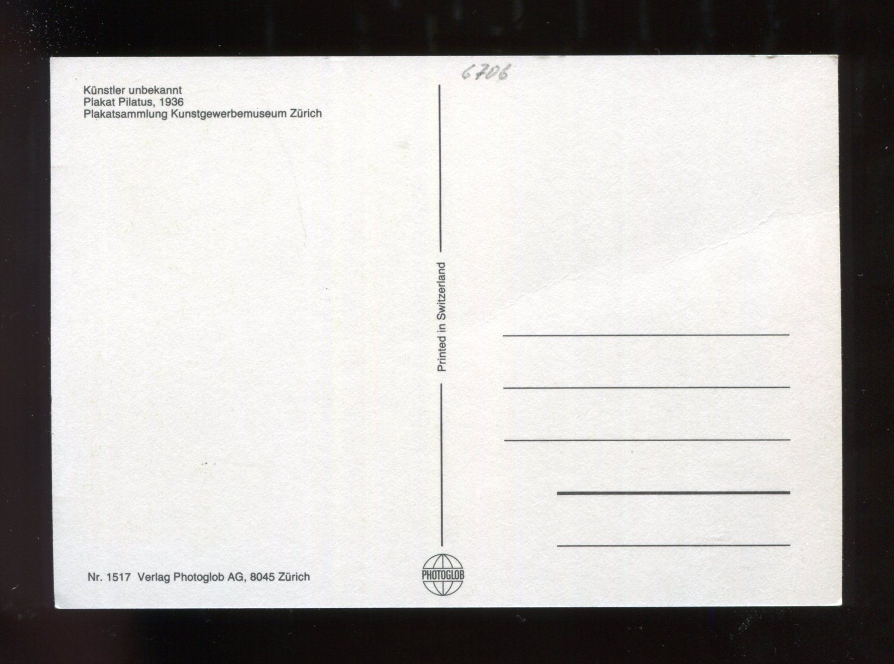 Cartoline postali: Pilatus, Künstlerkarte – Usato da Aarau venduto da Elmaar41 1
