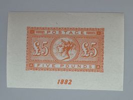 1882 Five Pounds POSTAGE