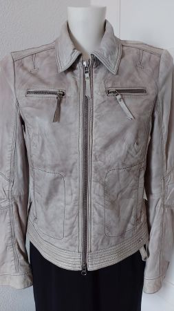 Leder Jacke Grau gr.38