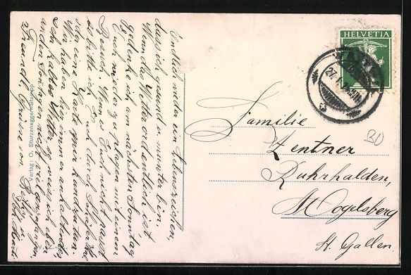 Cartoline postali: AK Wattwil, Totalansicht mit Umgebung – Usato da Berlin venduto da bartko-reher 1