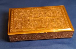 Antika Relief Schmuck- Zigaretten- Deckeltruhe