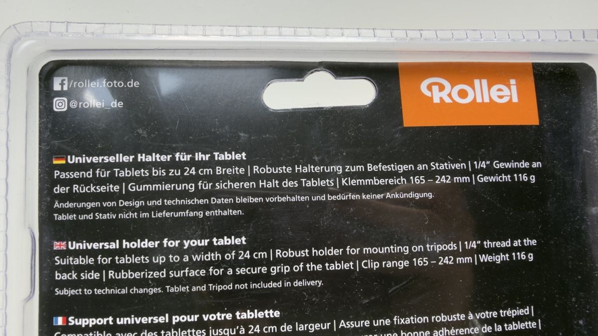 Rollei Bildschirmhalterung: Tablet-Halterung von Rollei – Neu und originalverpackt aus Bischofszell von silste 2