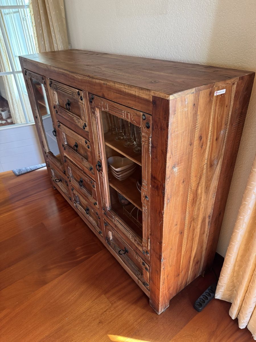 Credenze: Buffet/Vaisselier en bois massif style rustique Pièce unique – Usato da Genève venduto da chr_77nw 1
