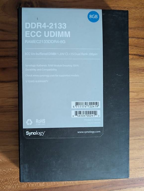 Server: Synology DDR4-2133 ECCUDIMM 8GB – Gebraucht aus Winterthur von Das_Mick