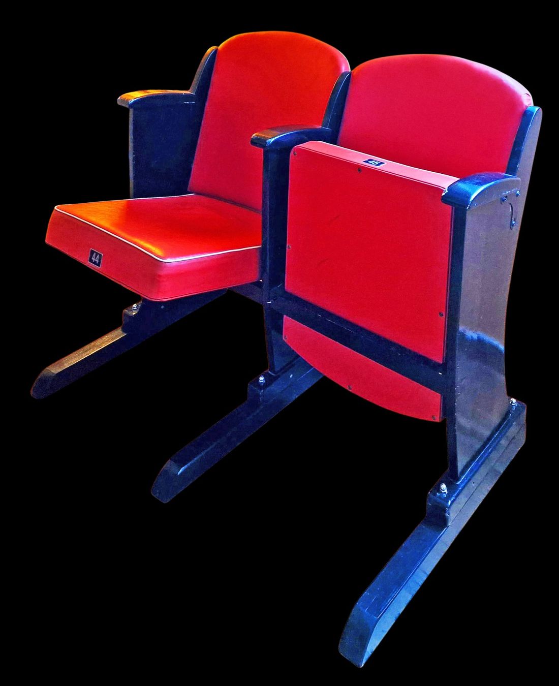 Poltrone: Vintage Kinosessel, Doppelsitz, ca. 1950-1960 – Usato da Wettingen venduto da Jodokandrea 1