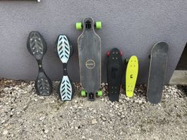 Rollbrett und longboard