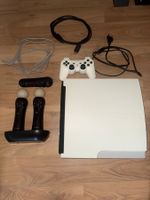 Playstation 3 Weiss mit Move Controllern und allem Zubehör