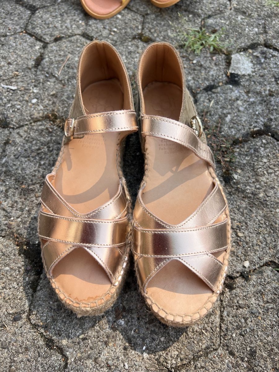 Damenschuhe: Espadrilles, Gr. 39, oliv Kupfer  – Gebraucht aus Solothurn von Brini06