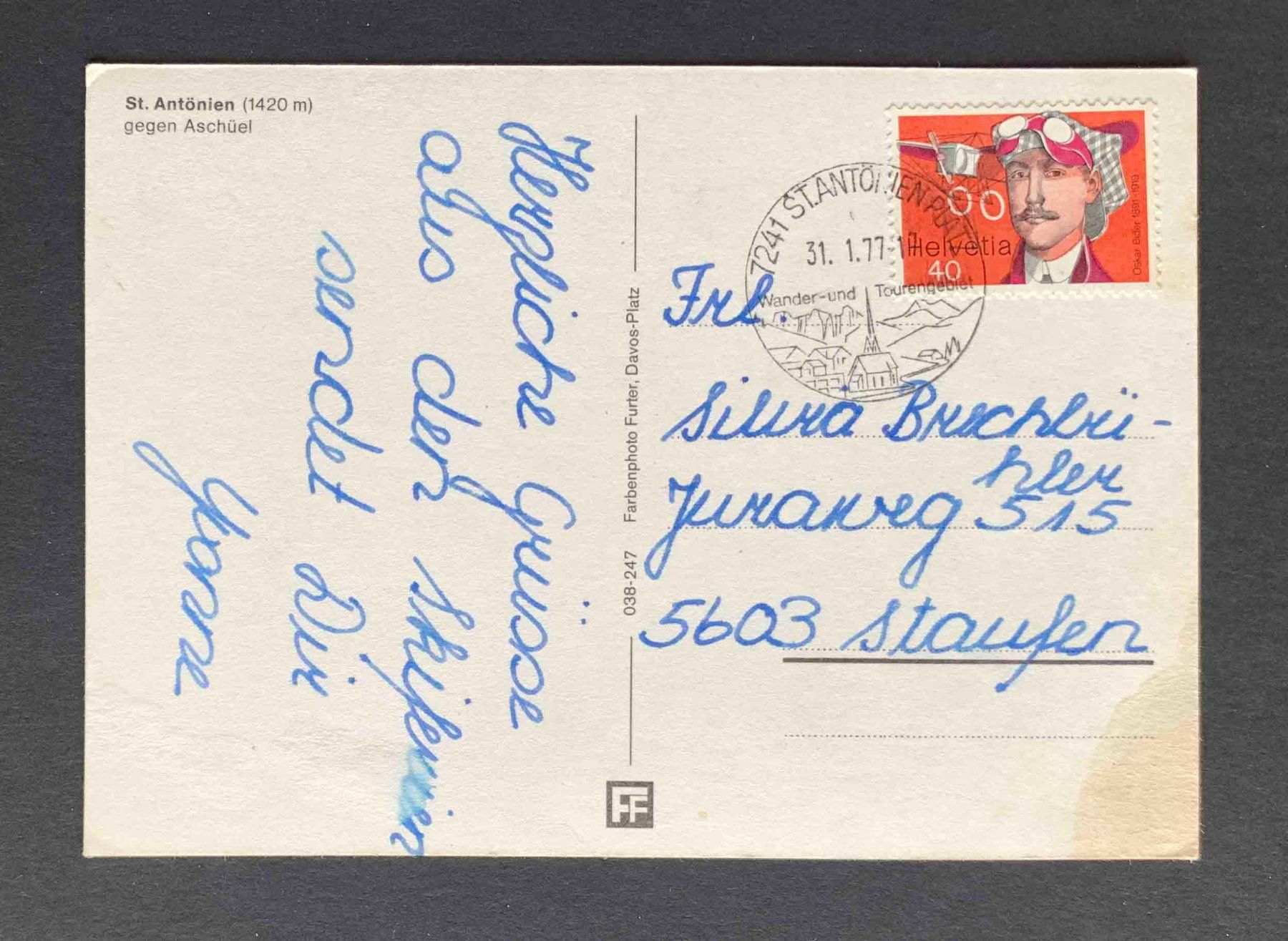 Cartoline postali: AK St Antönien – Usato da Goldau venduto da artelier1 1