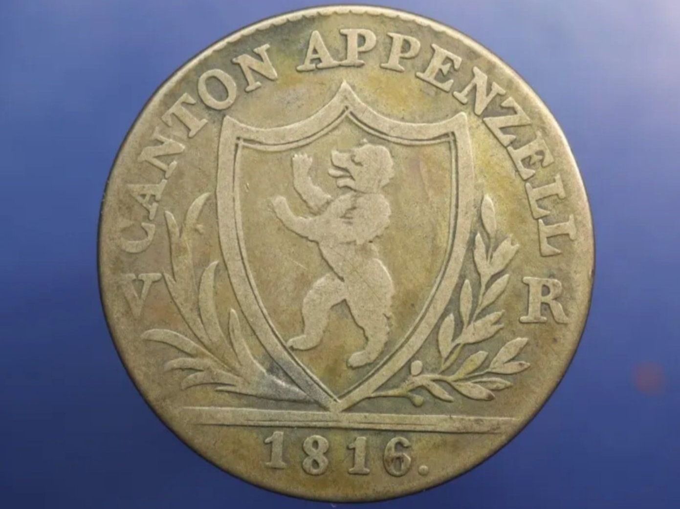 Tutti le monete: Appenzell: 1 Batzen 1816 – Usato da Pfungen venduto da Aguti77