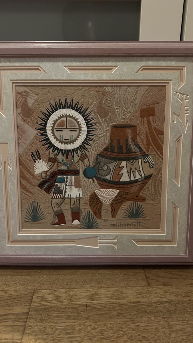 Dipinti: Gerahmtes Sandbild Keith Silversmith Grösse 55x55cm – Usato da Schönenberg ZH venduto da mic_mks9 1