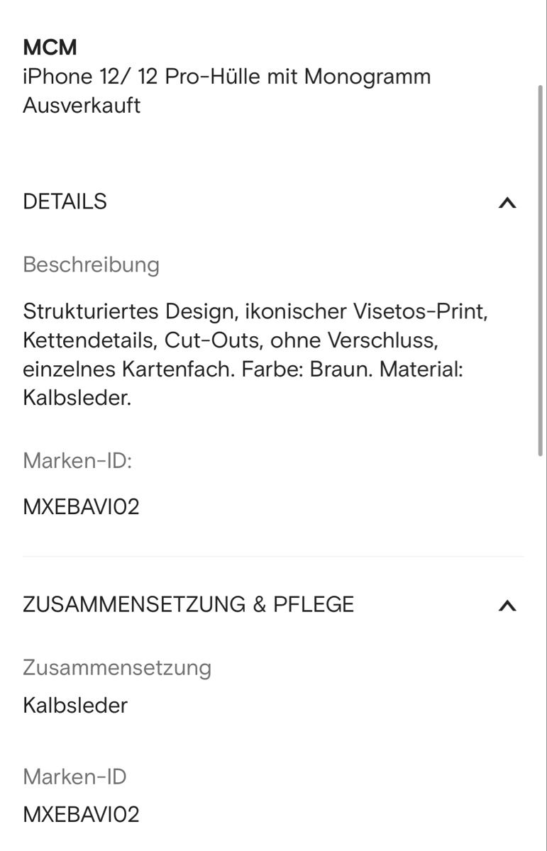 Mcm Covers & Schutzfolien: ORIGINAL MCM CASE I PHONE 12 / 12 PRO – Neu (gemäss Beschreibung) aus Rorschacherberg von drdupor 8