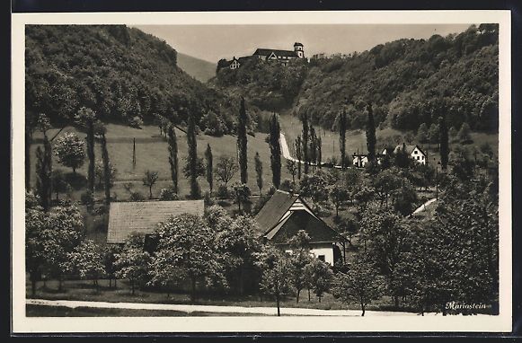 Cartoline postali: Mariastein, Teilansicht mit Blick zum Kl – Usato da Berlin venduto da bartko-reher
