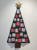 2 Adventskalender selber genäht rot-rosa