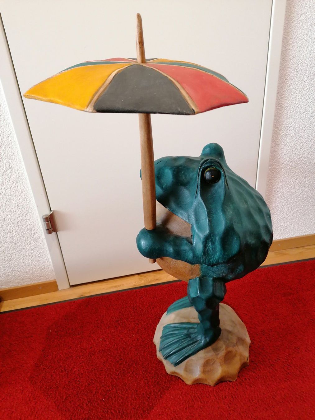 Holzschnitte: Frosch mit Schirm aus Holz geschnitzt – Gebraucht aus Muri AG von goodmood17 4