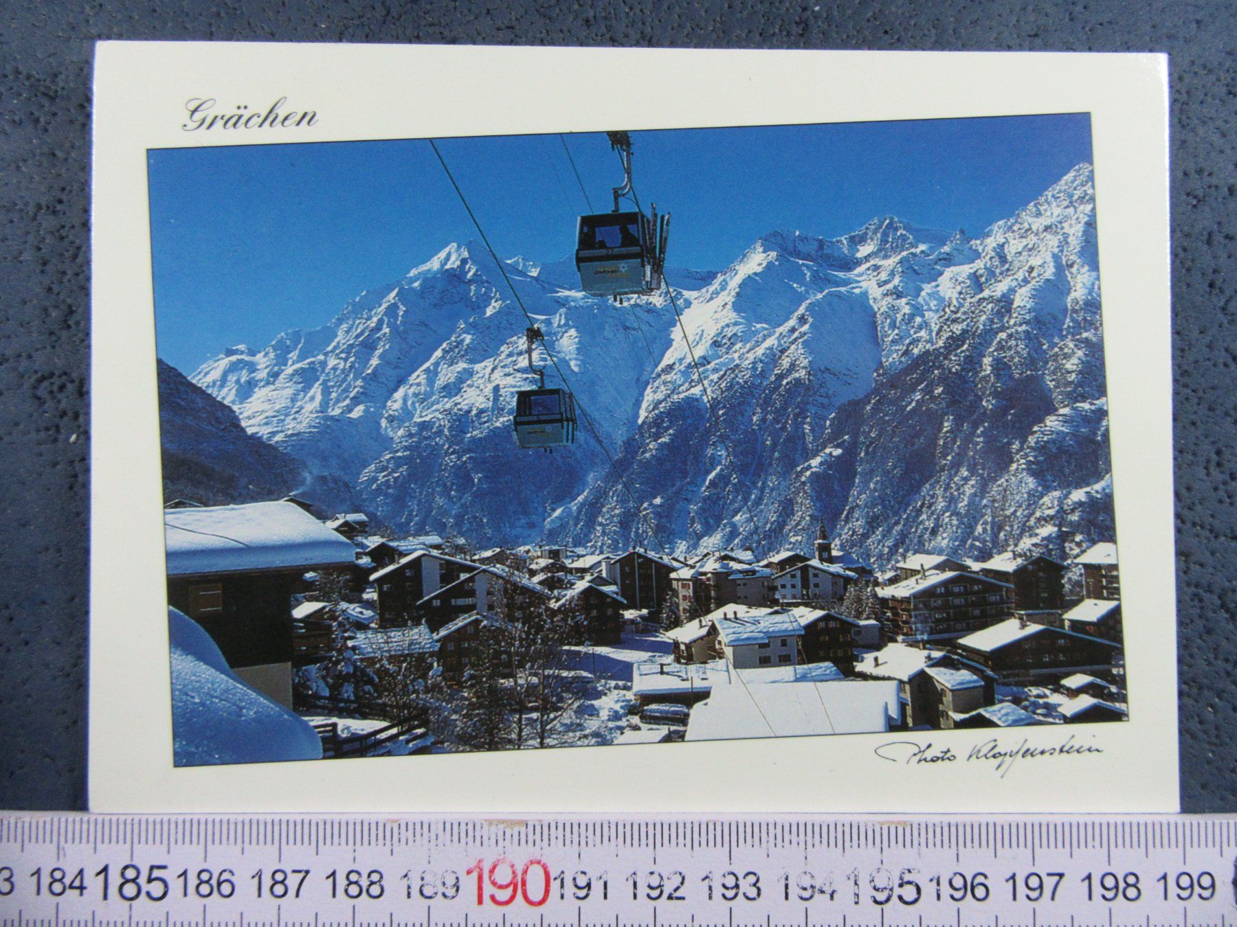 Cartoline postali: GRÄCHEN VS AK SCHNEE LUFTSEILBAHN – Usato da Ettingen venduto da Hausi4711