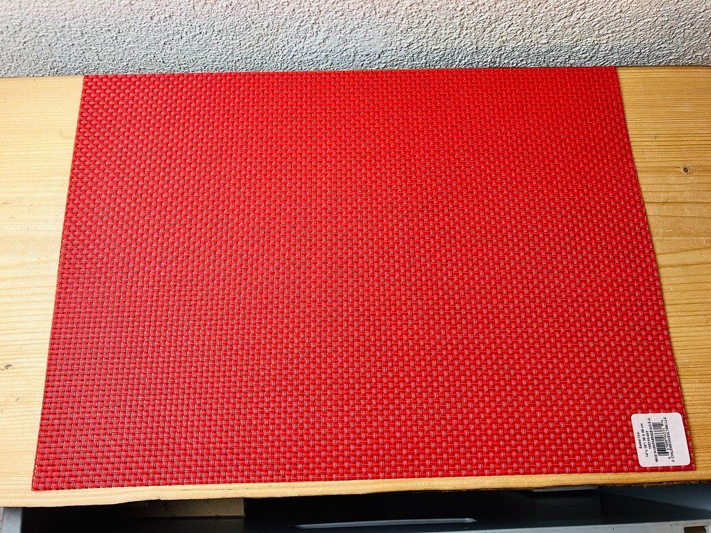 Untersetzer: 4 x Premium Tischmatten Chilewich Basketweave Platzset rot – Neu und originalverpackt aus Dietikon von TMP_ZH 2