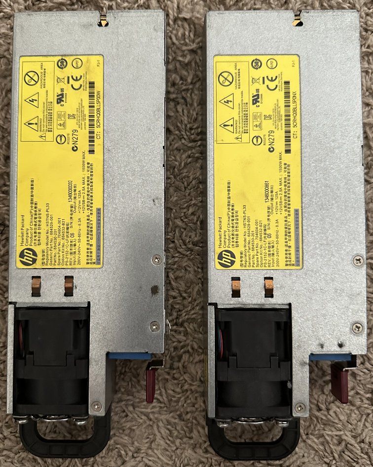 Hewlett Packard Server: 2x HP Power Supply HSTNS-PL33 1500W – Usato da Morges venduto da jjoo