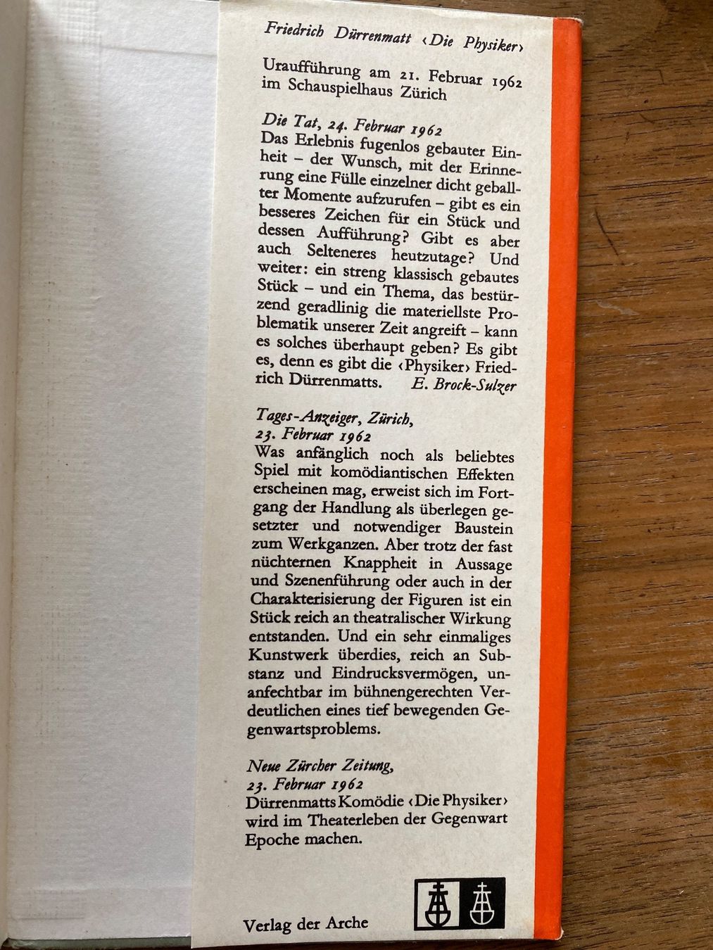 Libri: Dürrenmatt: Die Physiker – Usato da Zürich venduto da 2013tg 3