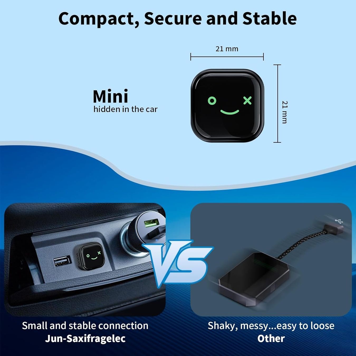 Altro: 2-in-1 Wireless CarPlay Android Auto Adapter Mini – Nuovo e nell'imballaggio originale da Suhr venduto da SchnapperCH 4