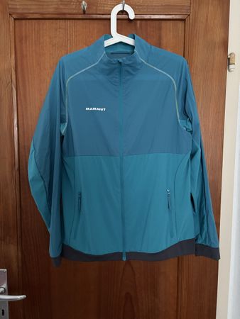 Mammut Outdoor Windbreaker, Grösse L, blau, packbar
