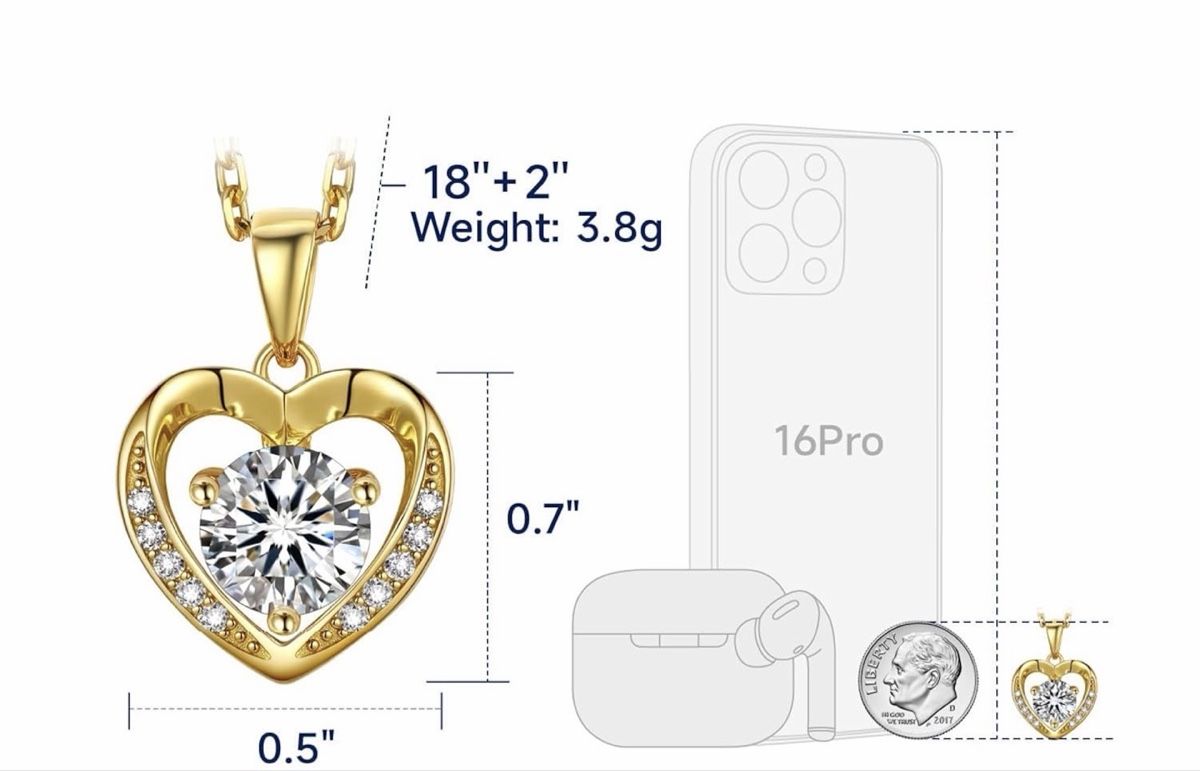 Colliers: 1-2 Karat Moissanit Kette  – Neuf avec emballage d'origine à Hemmental par GoldWert1 2