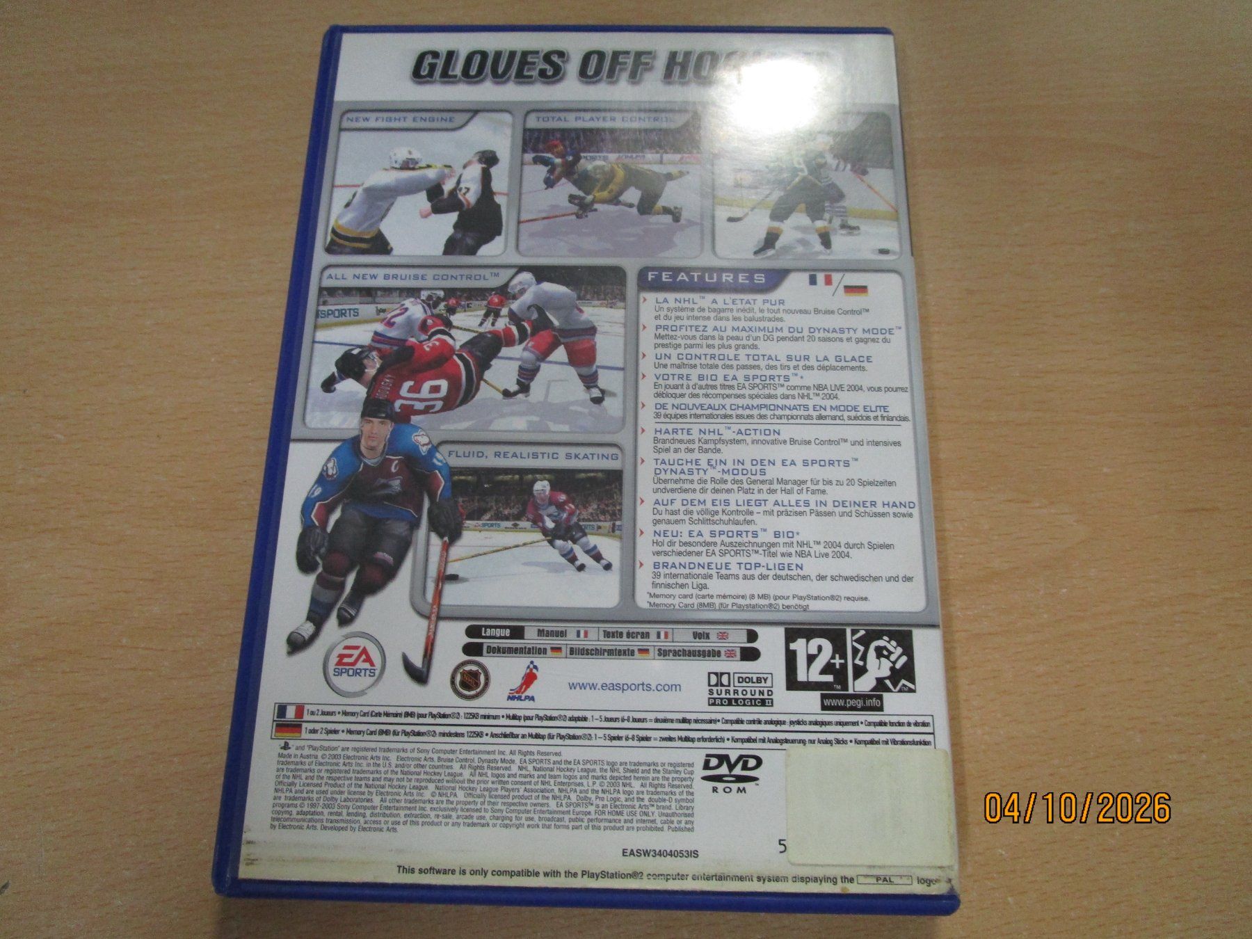 Sony Giochi: NHL 2004 Sony Playstation 2 PS2 – Usato da Goldau venduto da agestuffer 1