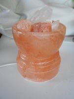 Salzkristall Lampe Kelch ca. 4,8 kg / 15 cm hoch Pakistan