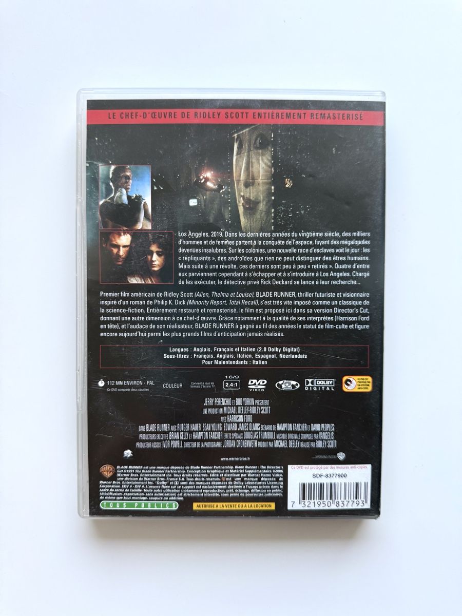 Tutti i DVDs:  Blade Runner + Blade Runner 2049 - DVD , FR IT ENG  – Usato da Couvet venduto da Aura_aura 2