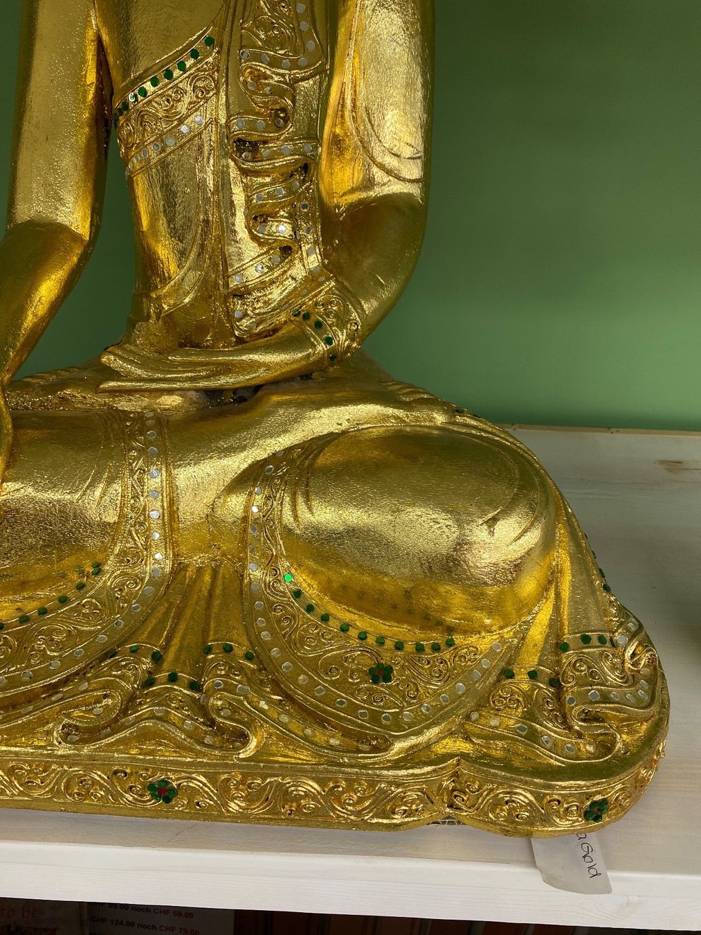 Sculture & Statue: Buddha mit Blatt, wunderschön in Gold – Nuovo (secondo la descrizione) da Pfäffikon SZ venduto da Anita8808 6