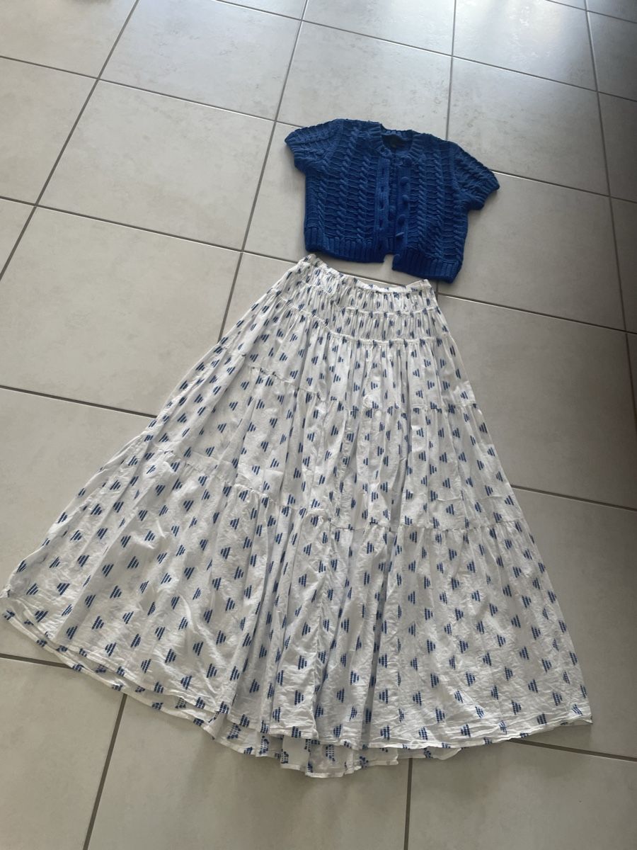 H&M Gonne: Rock lang weiss blau. Grösse M – Usato da Dübendorf venduto da jlu_r7hz 5