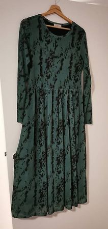 FREEQUENT Maxi Kleid, Gr. S, grün schwarz