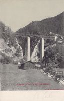 Zermatt, Pont sur le Findelenbach, um 1900