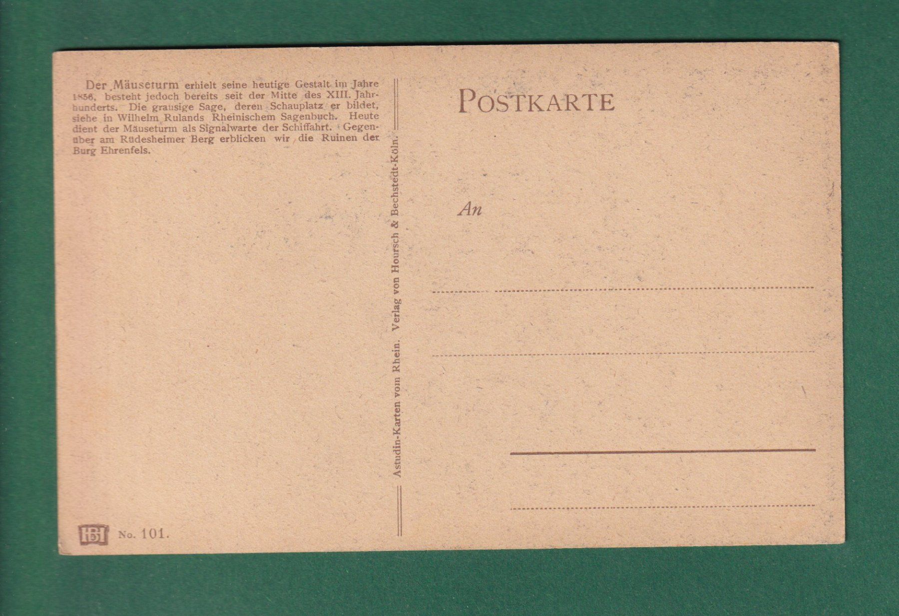 Cartes postales: Der MÄUSETURM – D'occasion à Pully par nicecards-shop 1