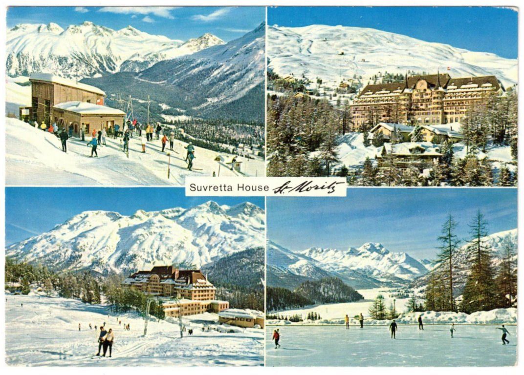 Cartoline postali: St. Moritz - 4 Bild AK Suvretta House – Usato da Binningen venduto da Mountainrider