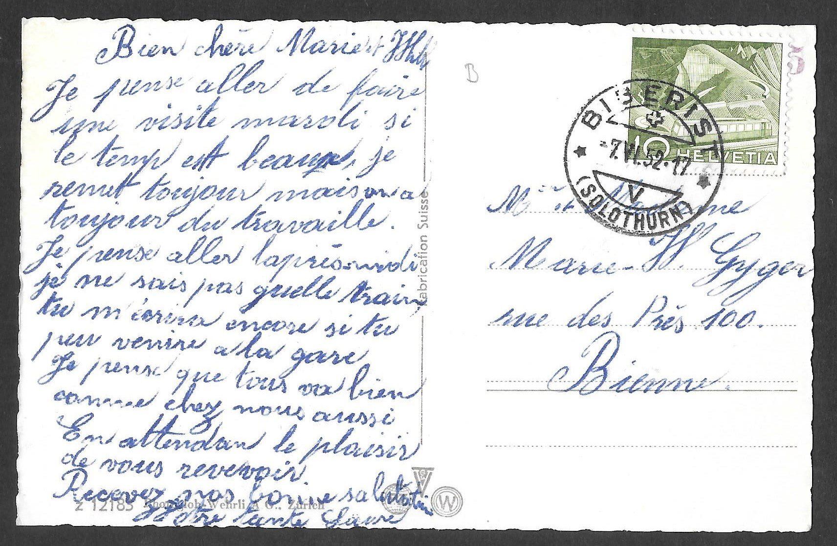 Cartoline postali: Biberist Papierfabrik – Usato da Olten venduto da clotaldi 1